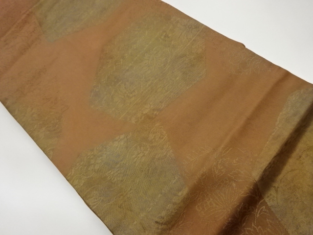 リサイクル　花唐草模様織出し名古屋帯